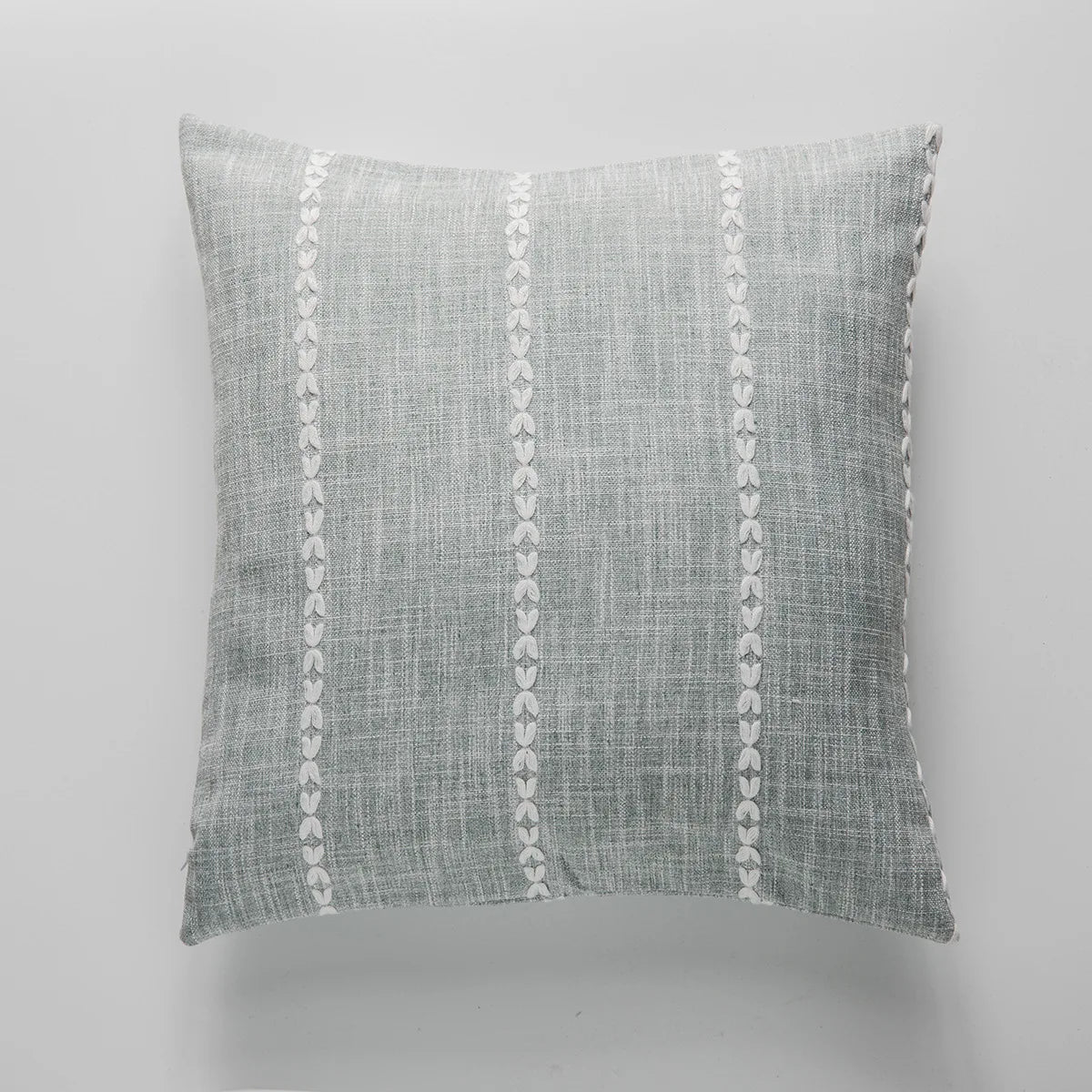 Housse de coussin en coton et lin Nesty - Rouge écarlate, matière épaisse (vue 7)