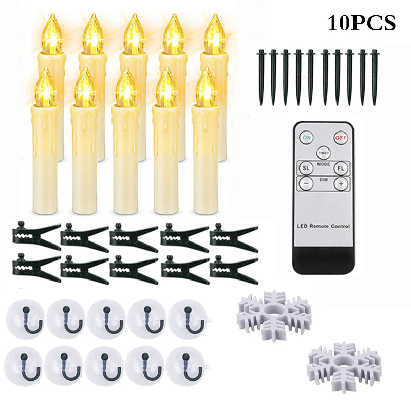 Bougie LED sans flamme Nesty - Mèche noire, télécommande incluse (vue 10)