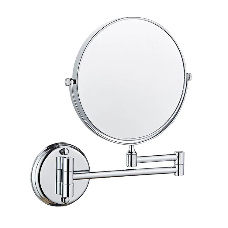 Miroir grossissant x3 double face — bras extensible mural doré (vue 11) - Nesty