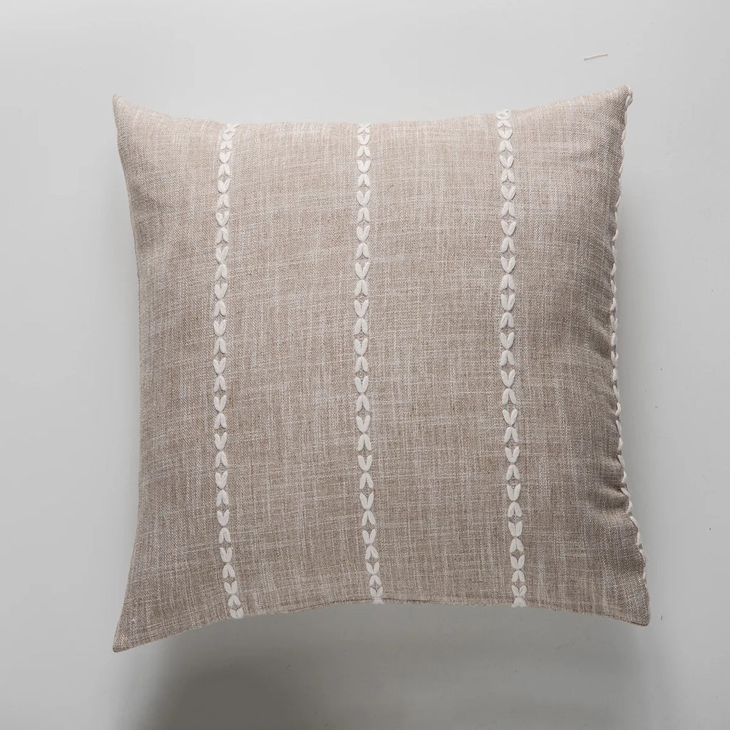 Housse de coussin en coton et lin Nesty - Rouge écarlate, matière épaisse (vue 9)