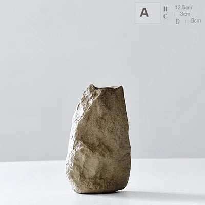 Vase en céramique et pierre — forme organique moderne (vue 10) - Nesty