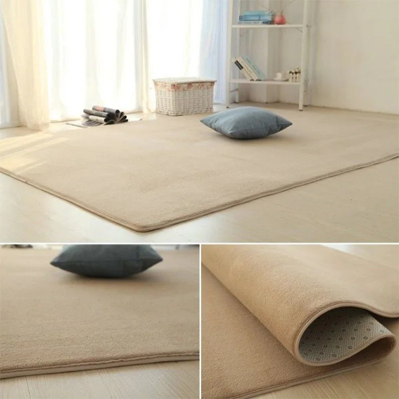 Tapis en velours corail uni Nesty - Plusieurs coloris (vue 8)