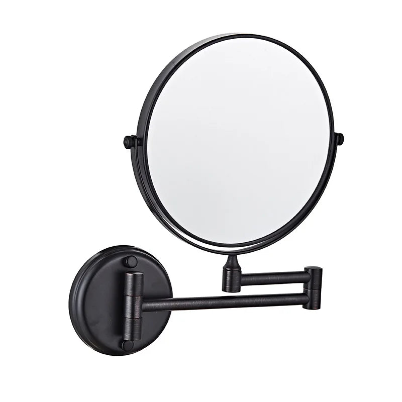Miroir grossissant x3 double face — bras extensible mural doré (vue 12) - Nesty