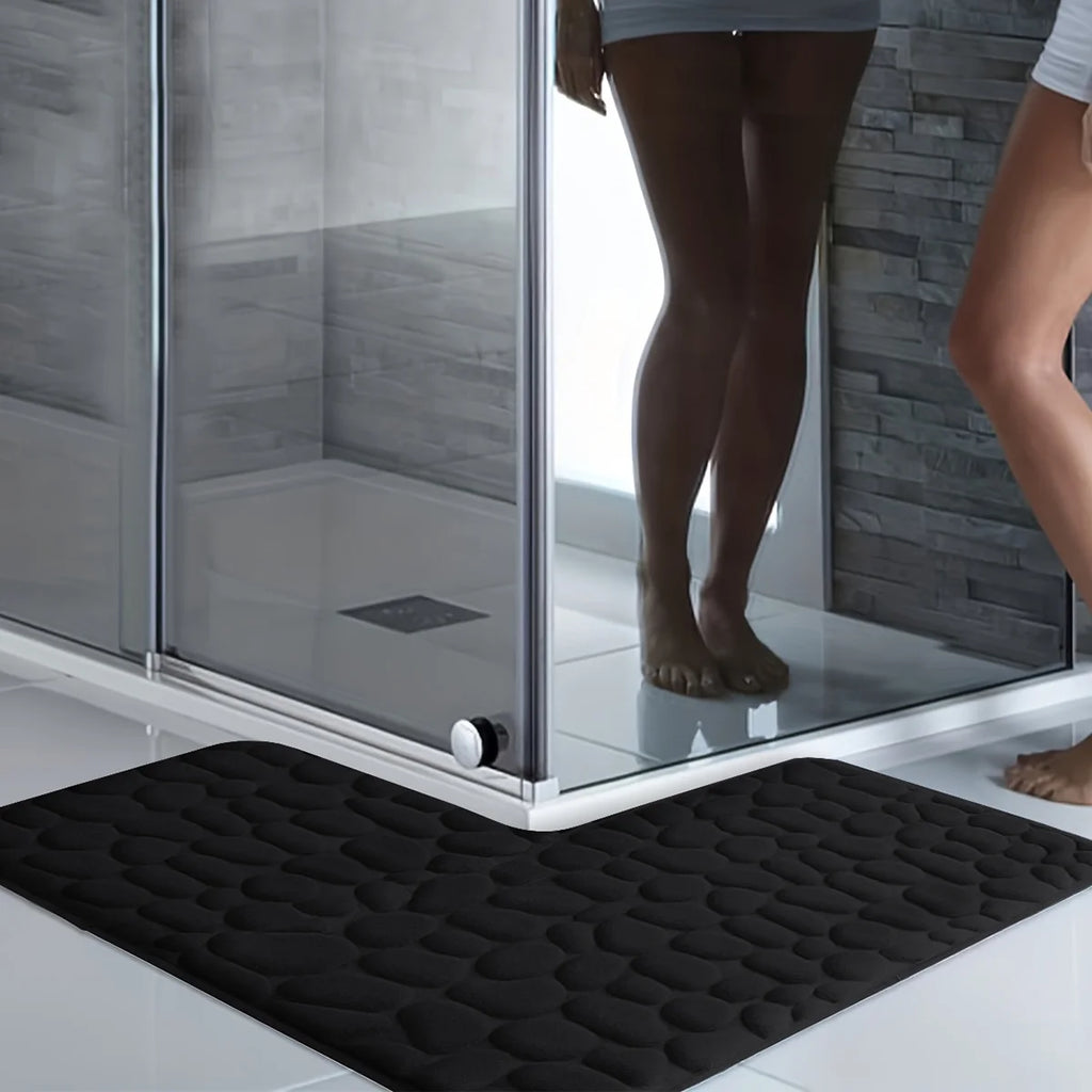 Tapis de bain en flanelle — forme en L, pour tour de baignoire - Nesty (vue 9)