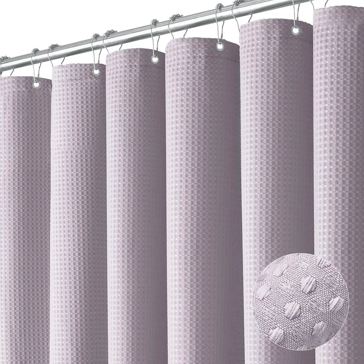 Rideau de douche gaufré — texture nid d'abeille imperméable - Nesty (vue 8)
