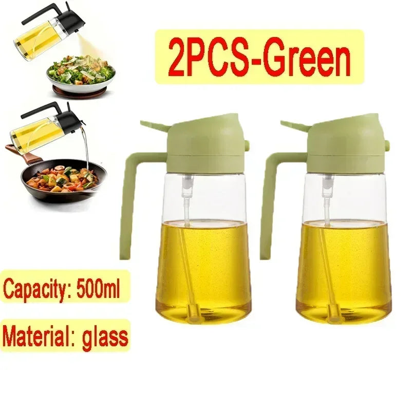 Flacon vaporisateur et verseur d'huile en verre, 500 ml - Nesty (vue 11)