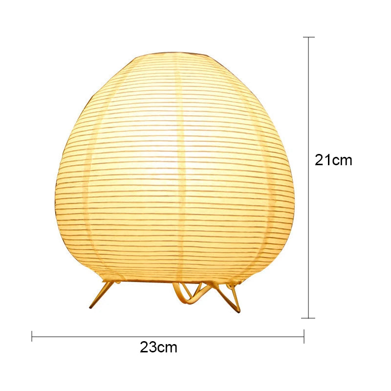 Lampe de table nordique Nesty - Éclairage wabi-sabi en papier de riz (vue 8)