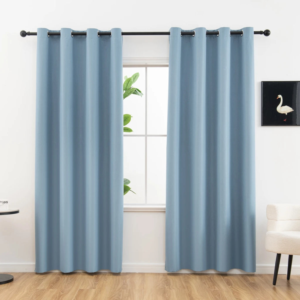 Rideaux occultants doublés Nesty - Lot de 2 pour chambre (vue 12)
