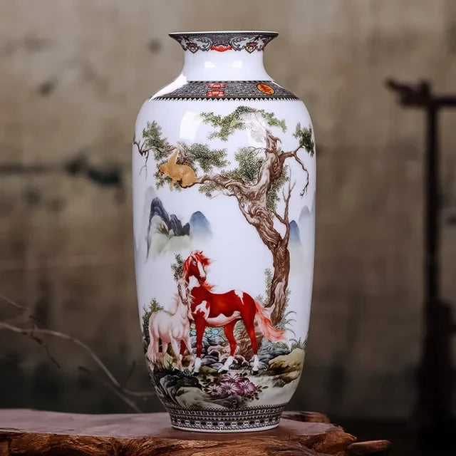 Vase en céramique de Jingdezhen Nesty - Surface lisse traditionnelle (vue 13)