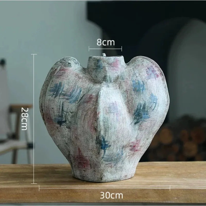 Vase en grès peint à la main, culture hydroponique - Nesty (vue 8)