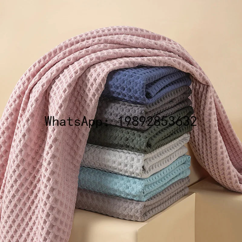 Serviette en coton gaufré nid d'abeille - Nesty (vue 3)