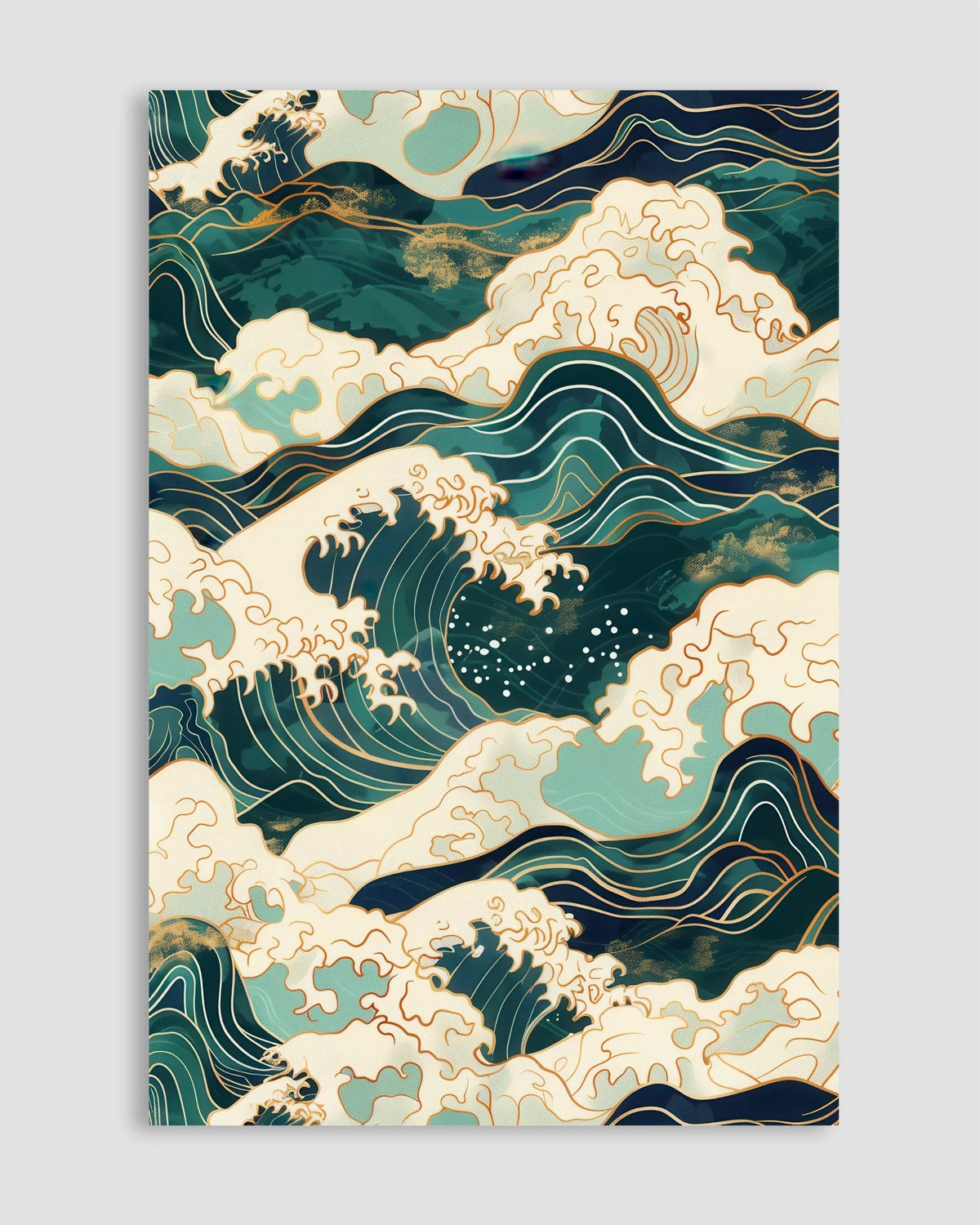 Toile imprimée vagues abstraites Nesty - Art mural japandi (vue 11)