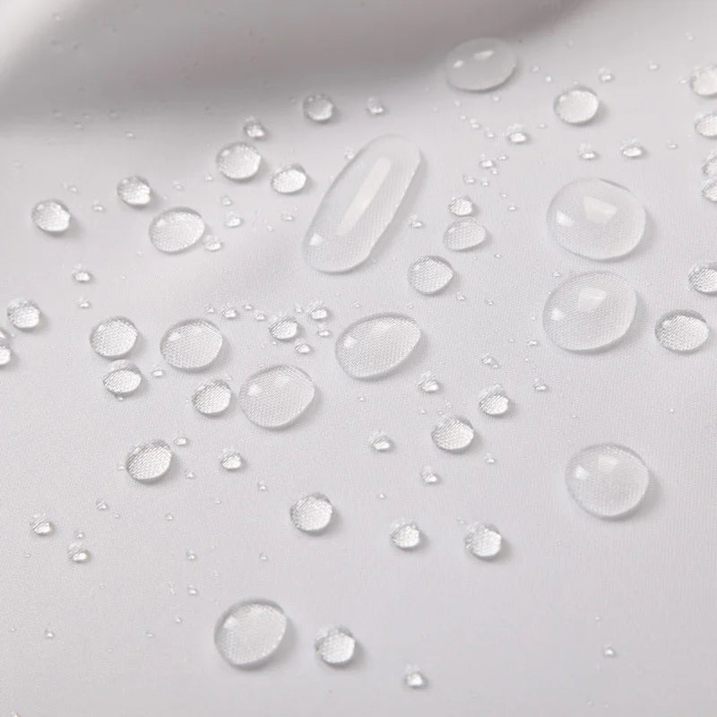 Rideau de douche blanc avec crochets — teinte unie imperméable - Nesty (vue 5)