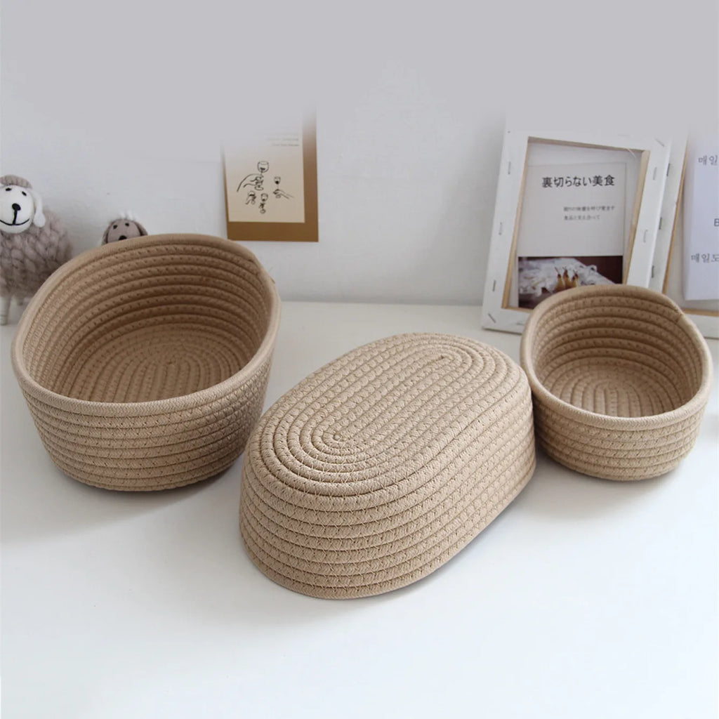 Panier de rangement tressé multifonction pour bureau - Nesty (vue 3)