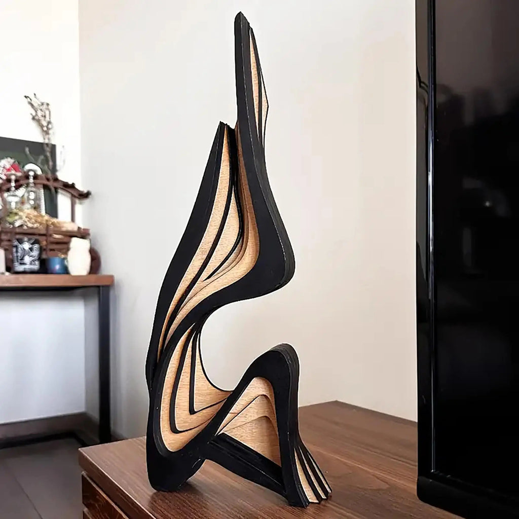 Sculpture en bois — forme irrégulière sculptée - Nesty (vue 1)