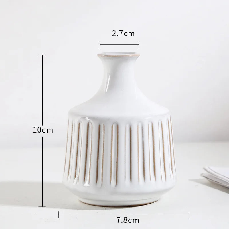 Petit vase en céramique, format mini pour bureau - Nesty (vue 12)