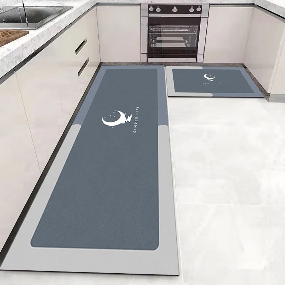 Tapis de chevet long en acrylique — uni et absorbant - Nesty (vue 1)
