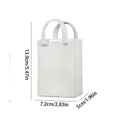 Mini vase blanc forme sac à main, fleurs séchées (vue 8) - Nesty