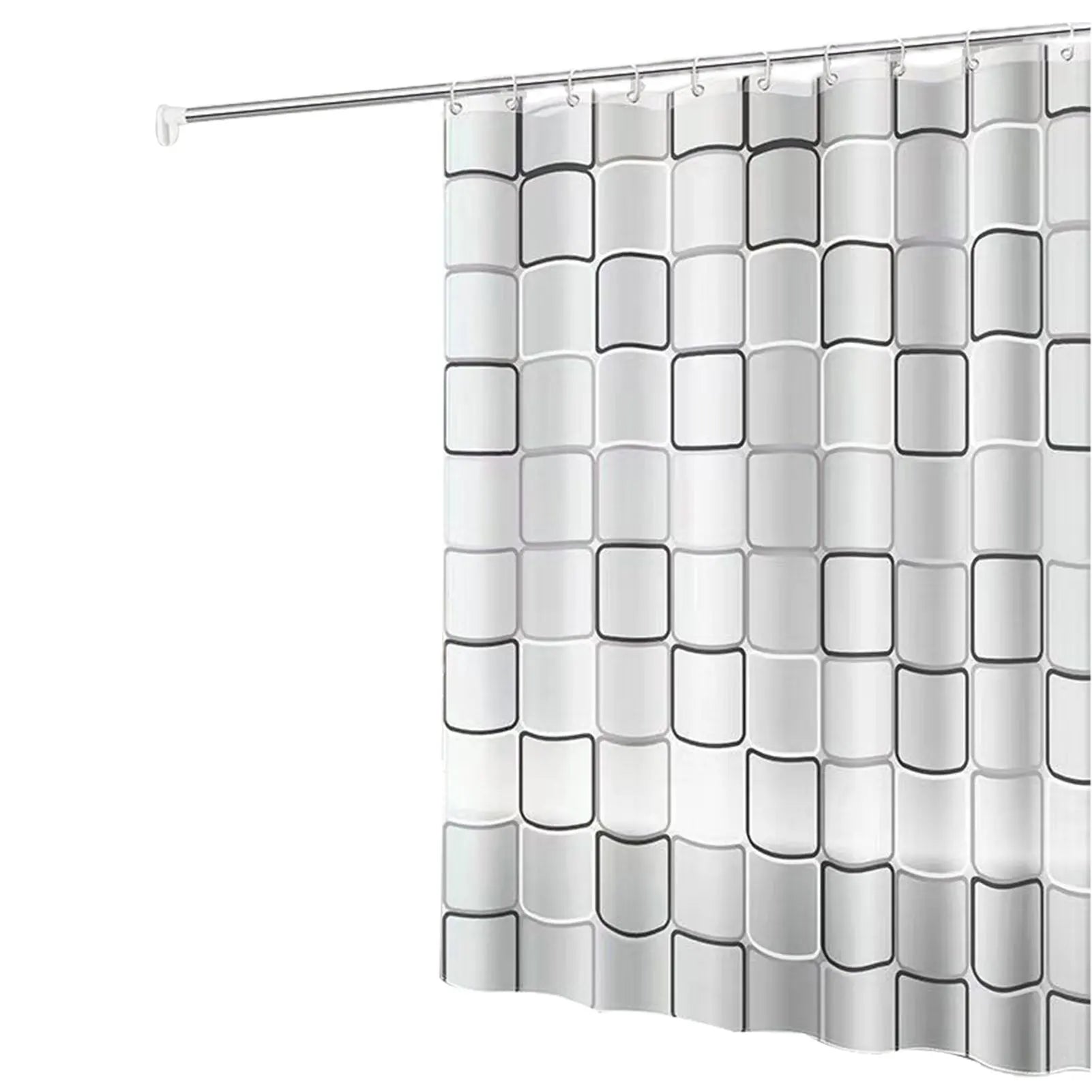 Rideau de douche en PEVA 180 x 200 cm — décoratif et imperméable - Nesty (vue 8)
