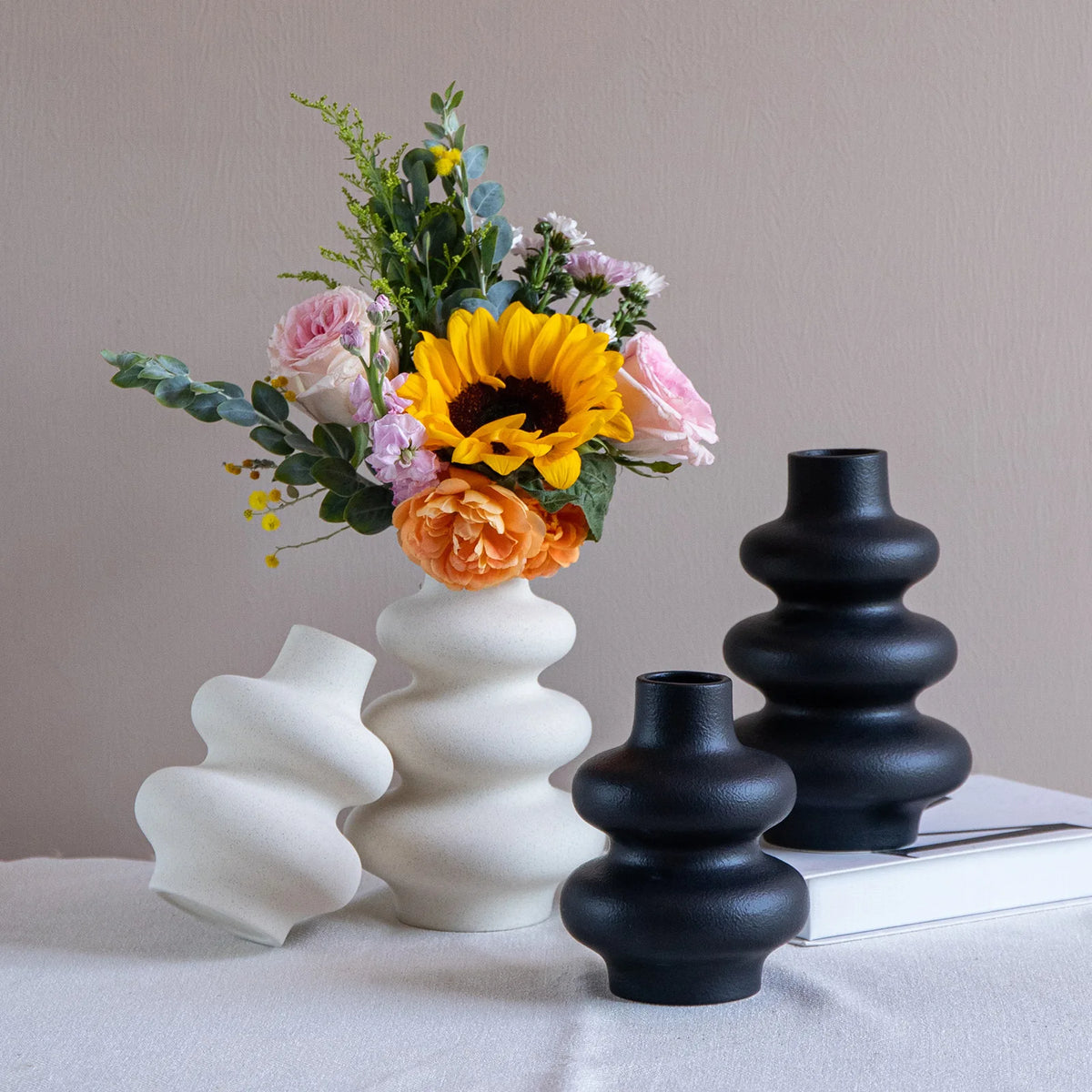 Vase céramique givré, finition mate contemporaine - Nesty (vue 2)