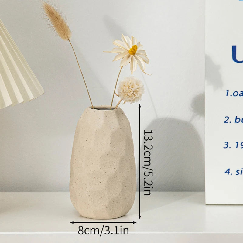 Vase en céramique blanc, style nordique épuré - Nesty (vue 15)