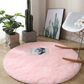 Tapis rond moelleux blanc Nesty - Pour chambre et salon (vue 7)