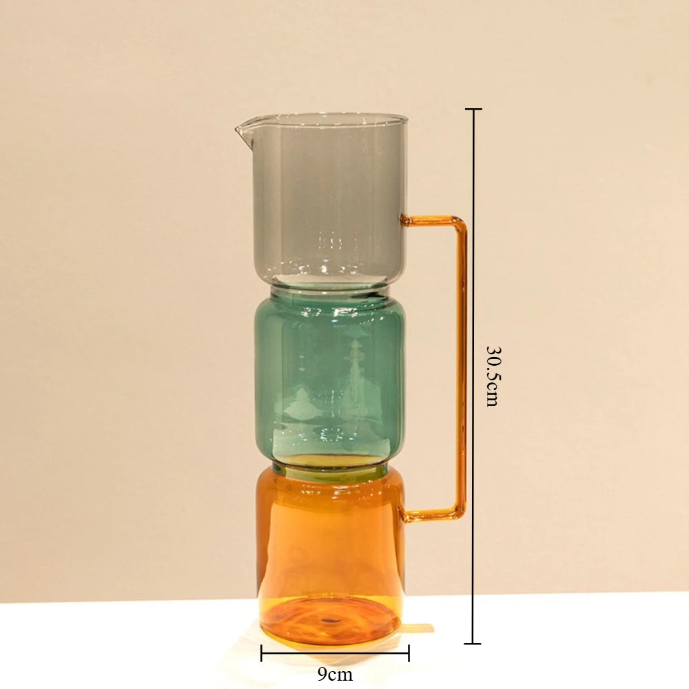 Vase en verre double paroi coloré, culture hydroponique (vue 9) - Nesty