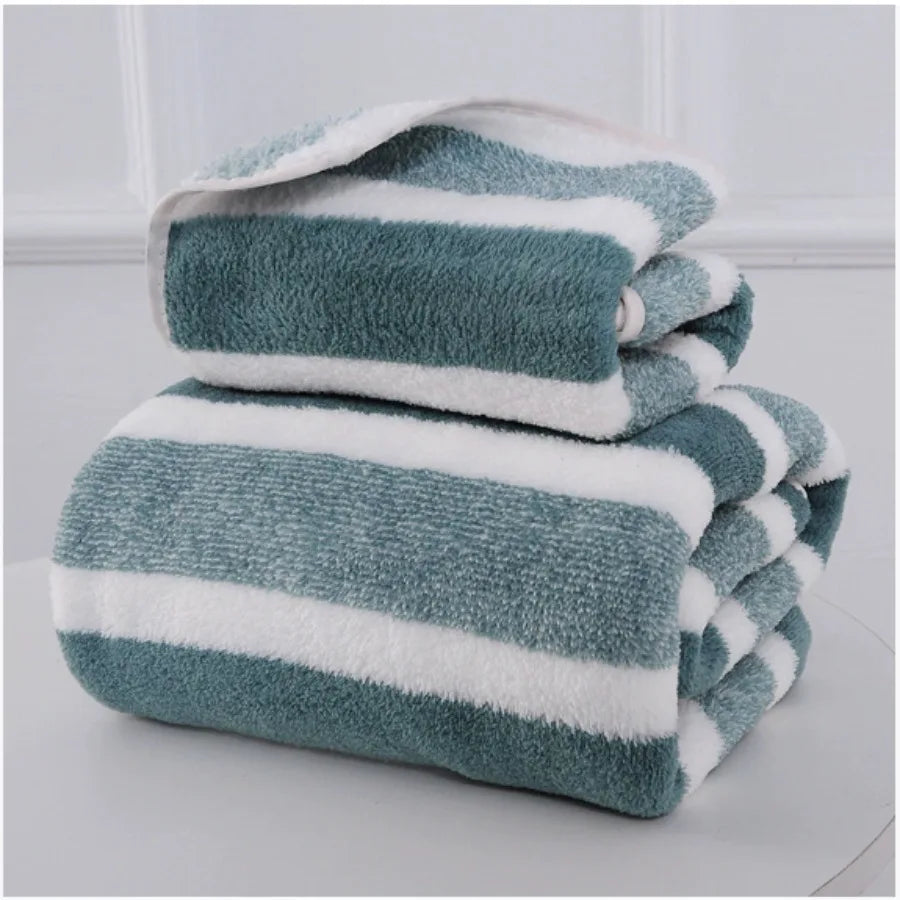 Duo de serviettes de bain — lui & elle, coton polyester - Nesty (vue 10)