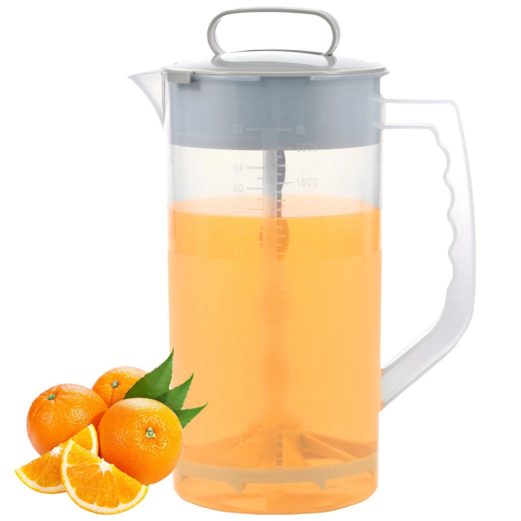 Pichet mélangeur en plastique transparent avec couvercle, 2 L - Nesty (vue 1)