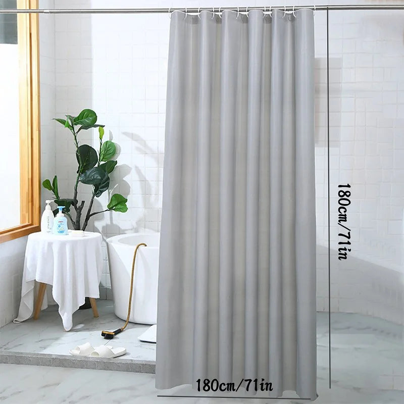 Rideau de douche vagues en PEVA imperméable, effet drapé ondulé - Nesty (vue 8)