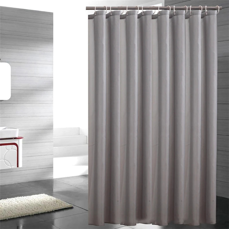 Rideau de douche gris épais en tissu imperméable, grand format - Nesty (vue 6)