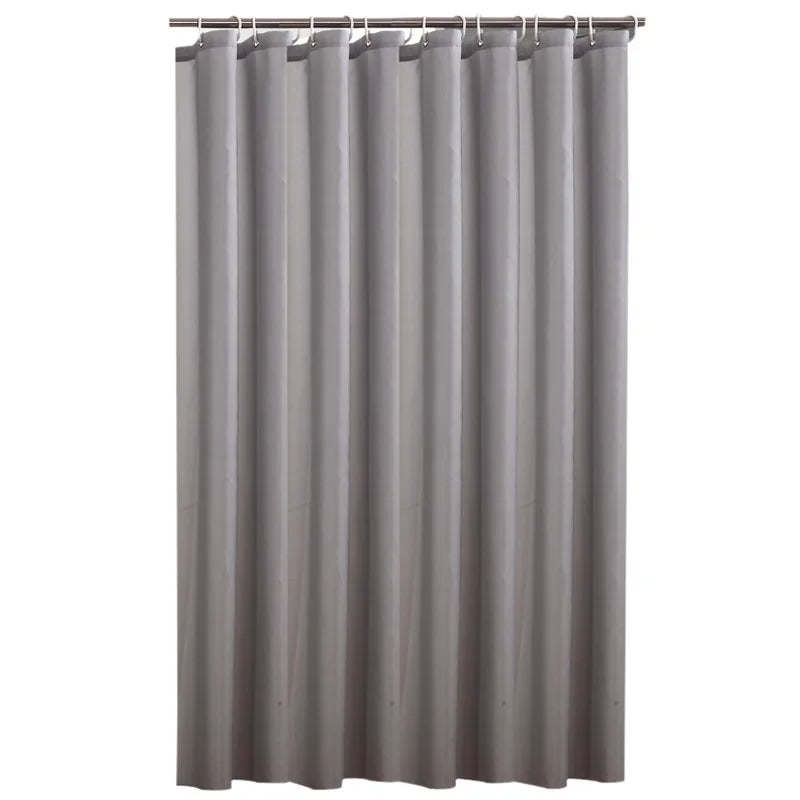 Rideau de douche gris épais en tissu imperméable, grand format - Nesty (vue 1)