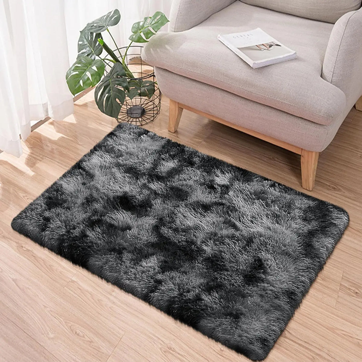 Tapis tie-dye antidérapant Nesty - Tapis lavable pour chambre d'enfant (vue 6)