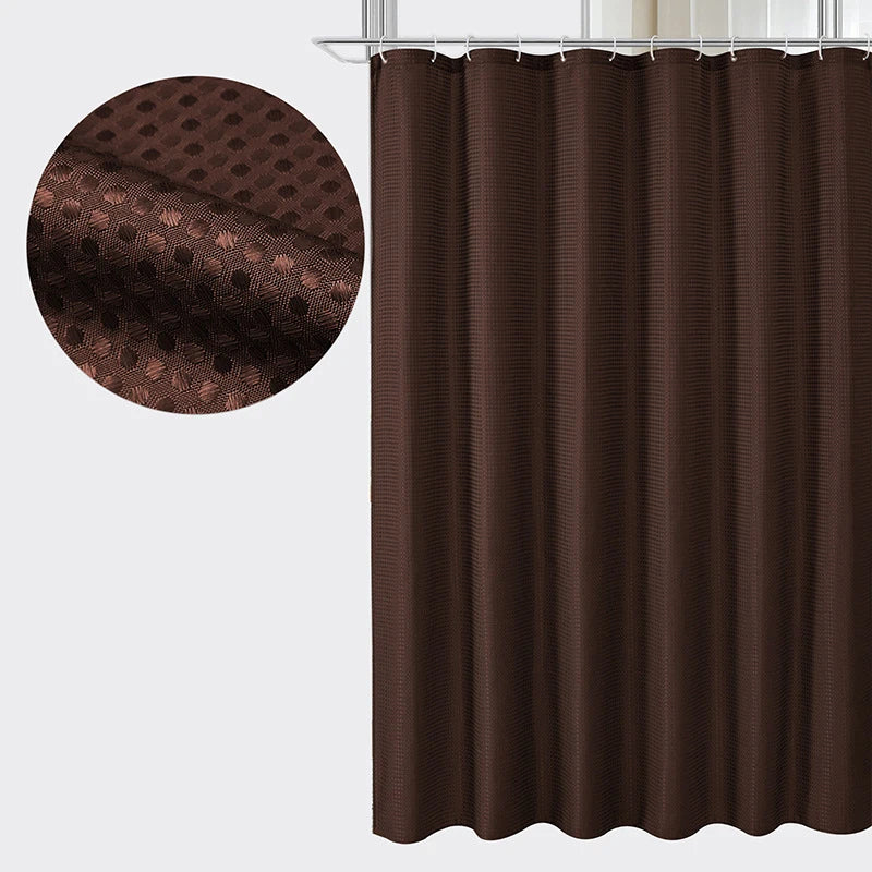 Rideau de douche gaufré opaque — cloison de douche avec crochets - Nesty (vue 23)
