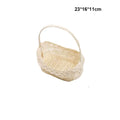 Panier tressé à anse, beige, corbeille de rangement décorative (vue 7) - Nesty