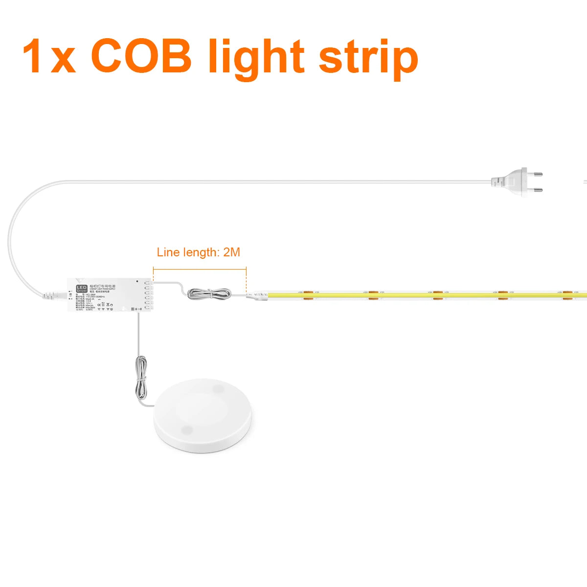 Ruban LED tactile pour dressing et cuisine Nesty - Variateur à effleurement, sans perçage (vue 8)
