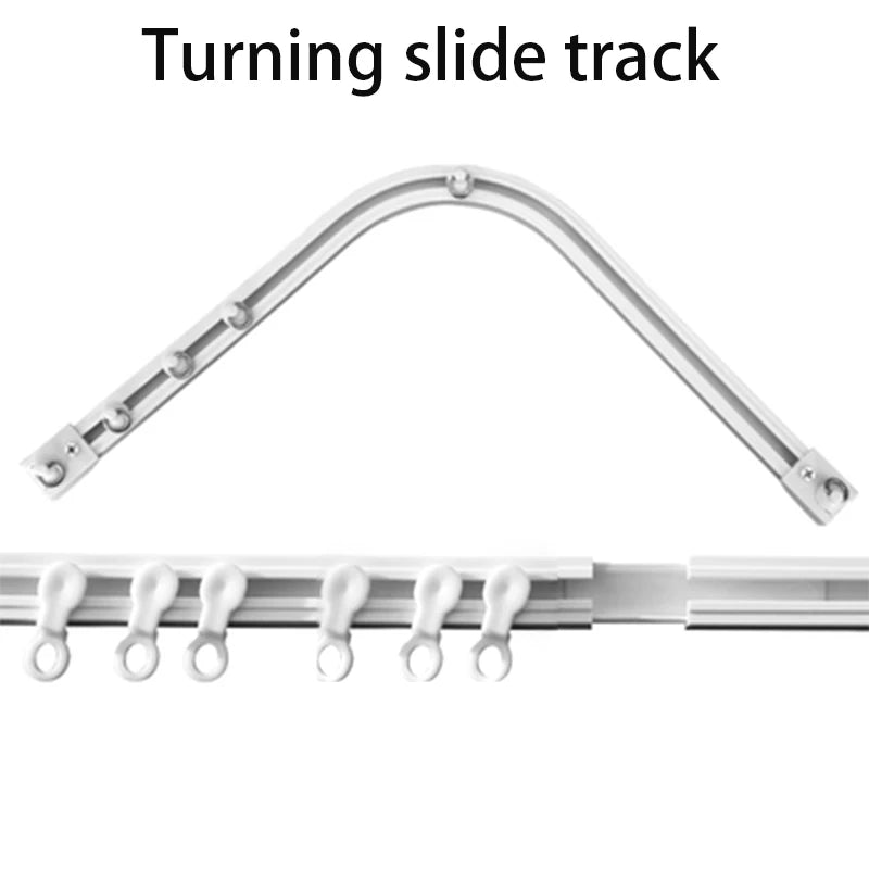 Rail de rideau autocollant Nesty - Glissière sans perçage pour fenêtre (vue 6)