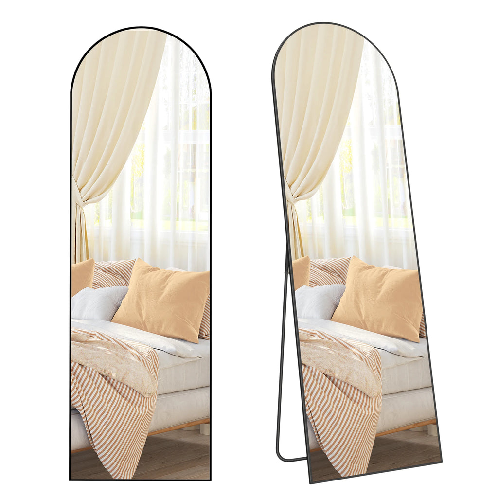 Miroir psyché cintré 160 x 50 cm — cadre en aluminium (vue 6) - Nesty