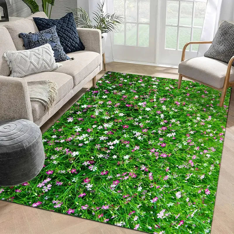 Tapis à motif marguerites pour chambre et salon Nesty (vue 6)
