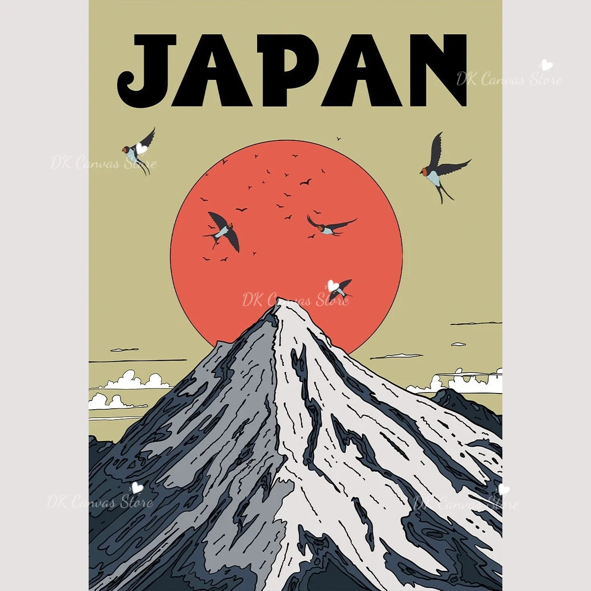 Toile imprimée grue japonaise — art mural vintage - Nesty (vue 23)