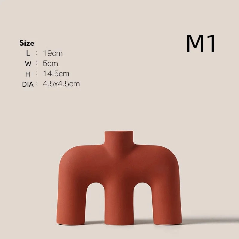Vase en céramique au design sculptural — style moderne épuré (vue 7) - Nesty
