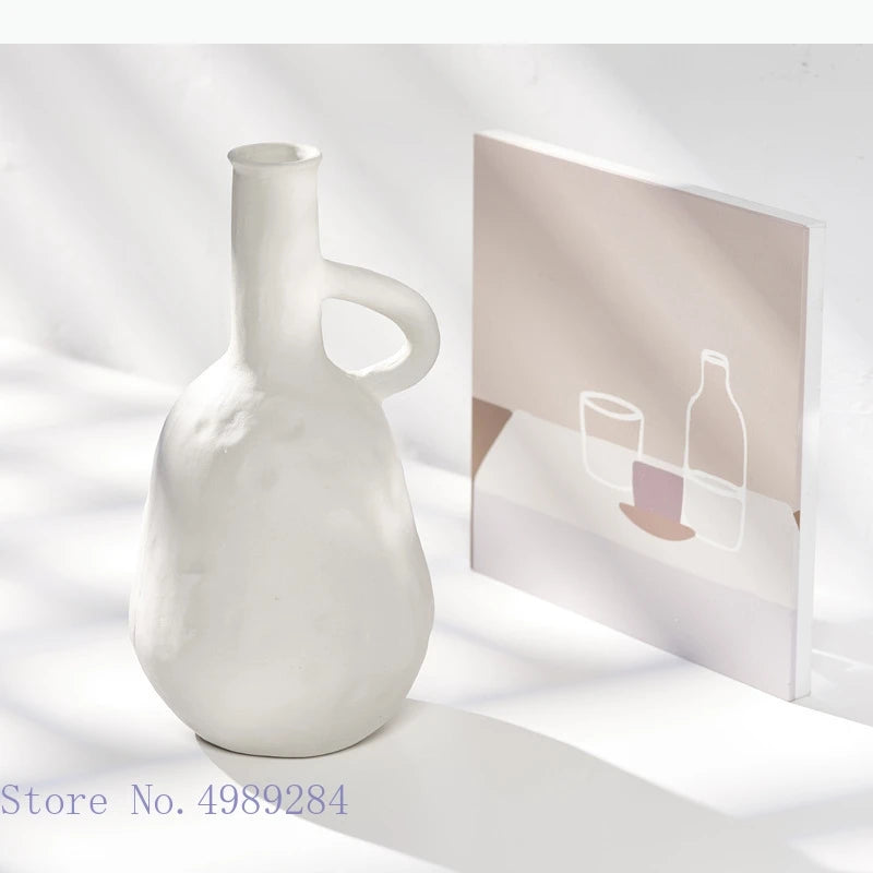 Vase en céramique avec anse, style traditionnel - Nesty (vue 3)