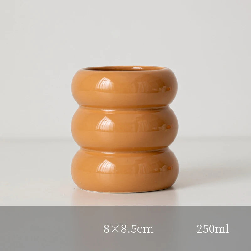 Bougeoir cylindrique en céramique blanche, style nordique (vue 10) - Nesty