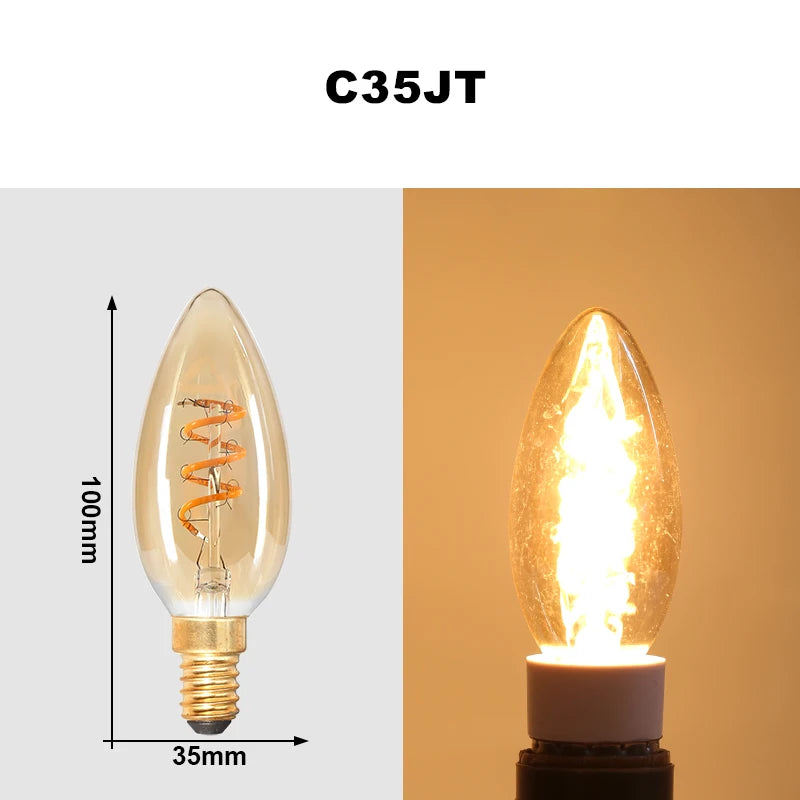 Ampoule LED Edison vintage Nesty - Filament rétro E27 à lumière chaude (vue 19)