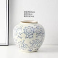 Vase céramique bleu et blanc, style rétro chinoiseries (vue 20) - Nesty