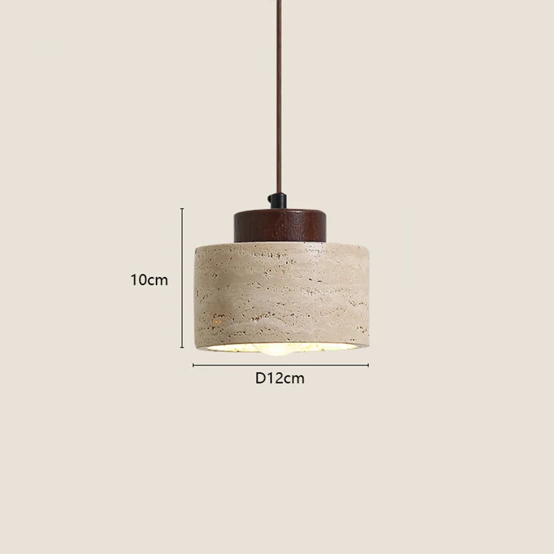 Suspension de chevet en pierre Nesty - Style wabi-sabi contemporain (vue 7)