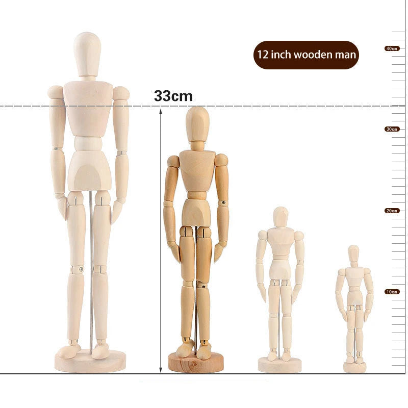 Figurine articulée en bois — silhouette d'artiste - Nesty (vue 16)