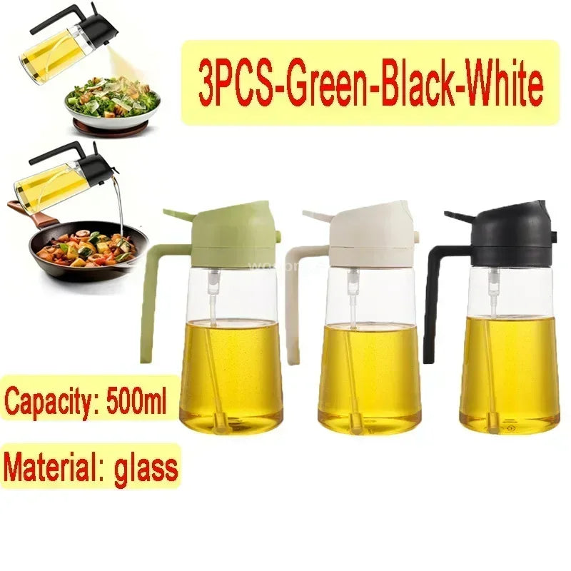 Flacon vaporisateur et verseur d'huile en verre, 500 ml - Nesty (vue 23)