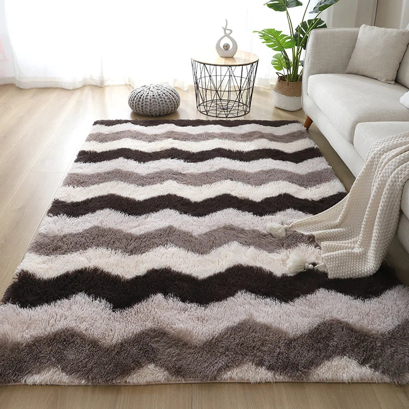 Tapis moelleux à motif géométrique Nesty - Style nordique (vue 11)
