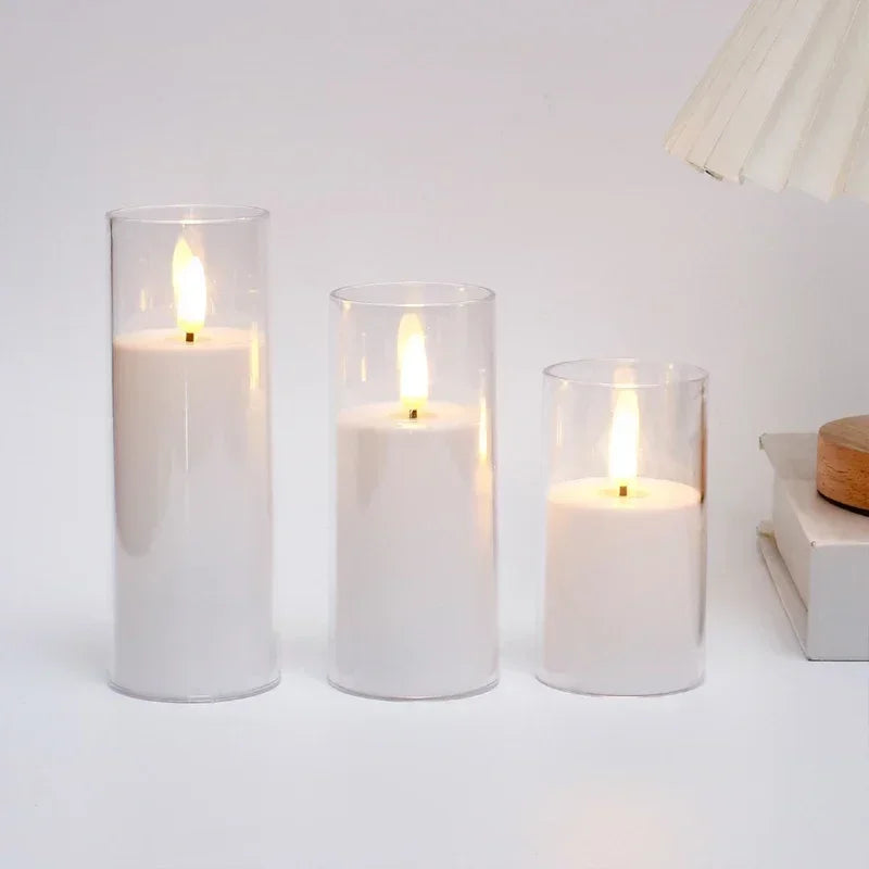 Bougie LED acrylique sans flamme Nesty - Télécommande et minuterie (vue 10)